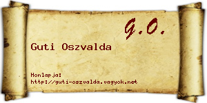 Guti Oszvalda névjegykártya